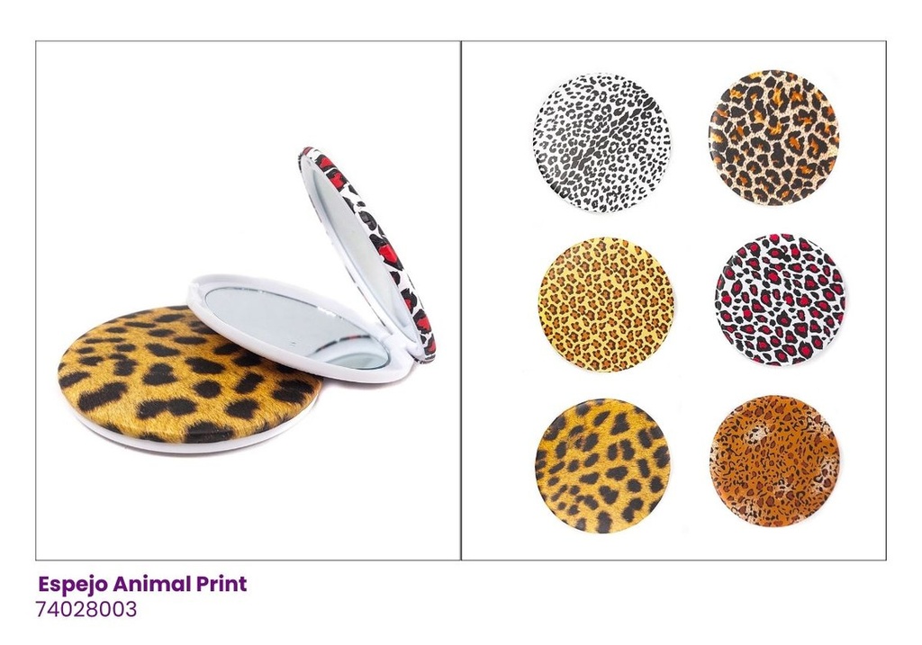 ESPEJOS DE MANO ANIMAL PRINT