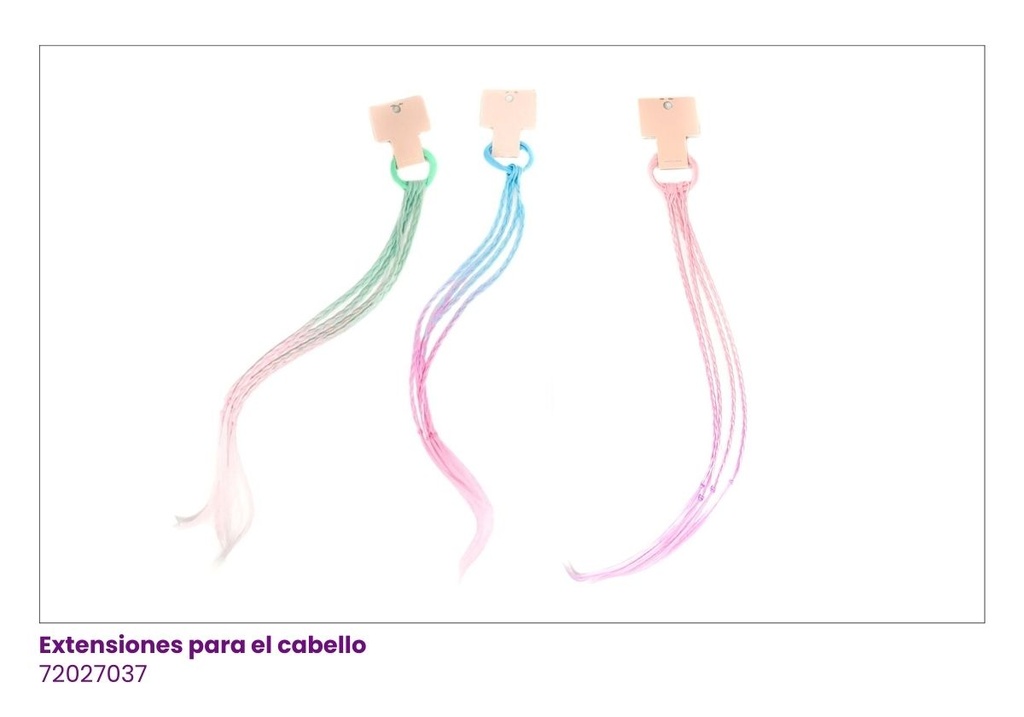 EXTENSIONES CABELLO GANCHO MULTICOLOR
