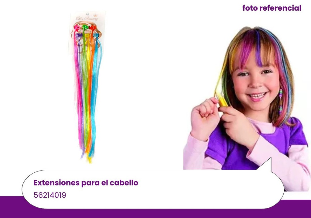 EXTENSIONES COLORES SET DE 6