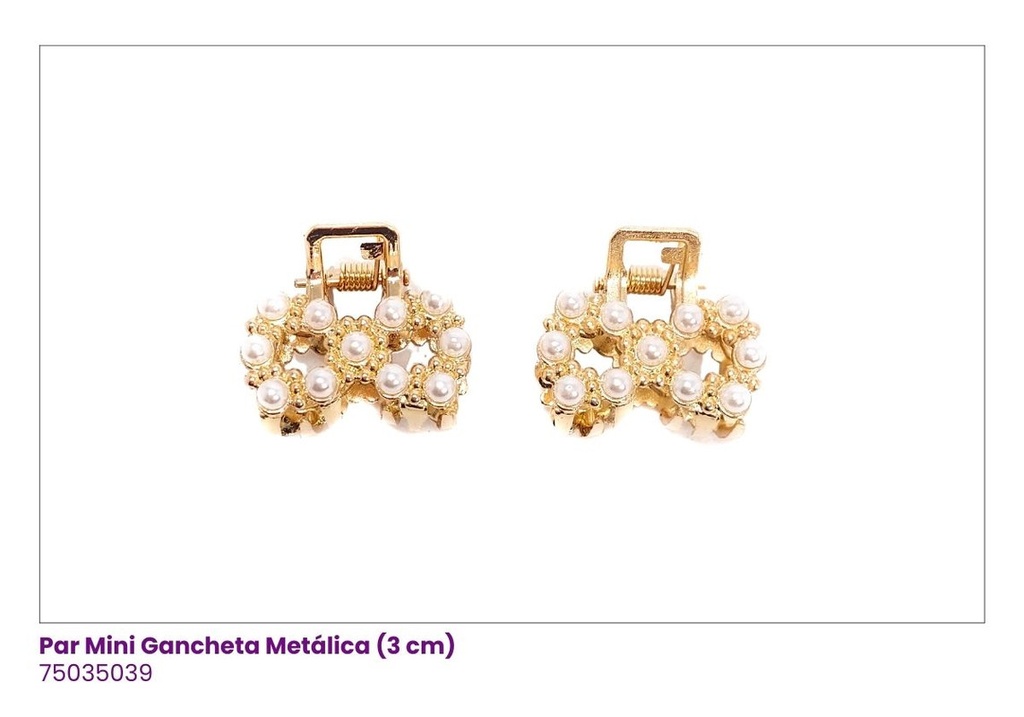 GANCHETAS METALICAS MINI SET DE 2 LAZOS PAR