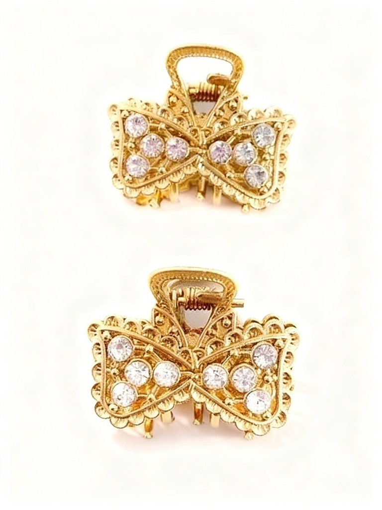 GANCHETAS METALICAS MINI LAZOS SET DE 2 PAR