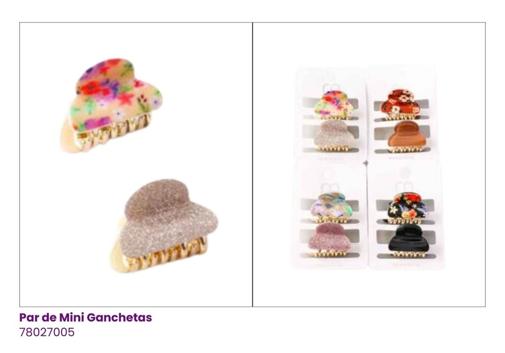 GANCHETAS MINI SET DE 2 FLORES PAR