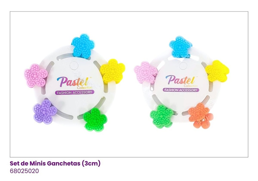 GANCHETAS NIÑAS MINI SET DE 5 FLOR