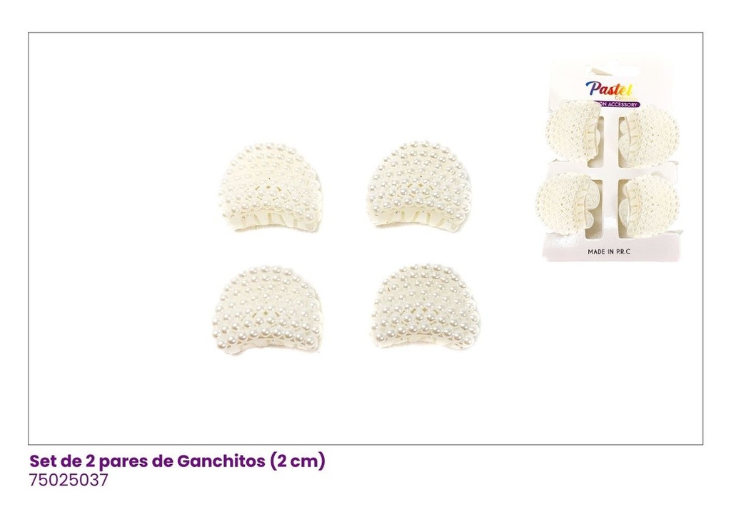 GANCHETAS PERLA SET DE 4