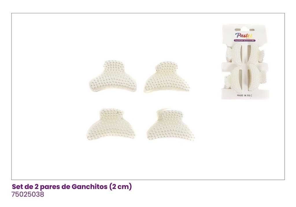 GANCHETAS PERLA SET DE 4