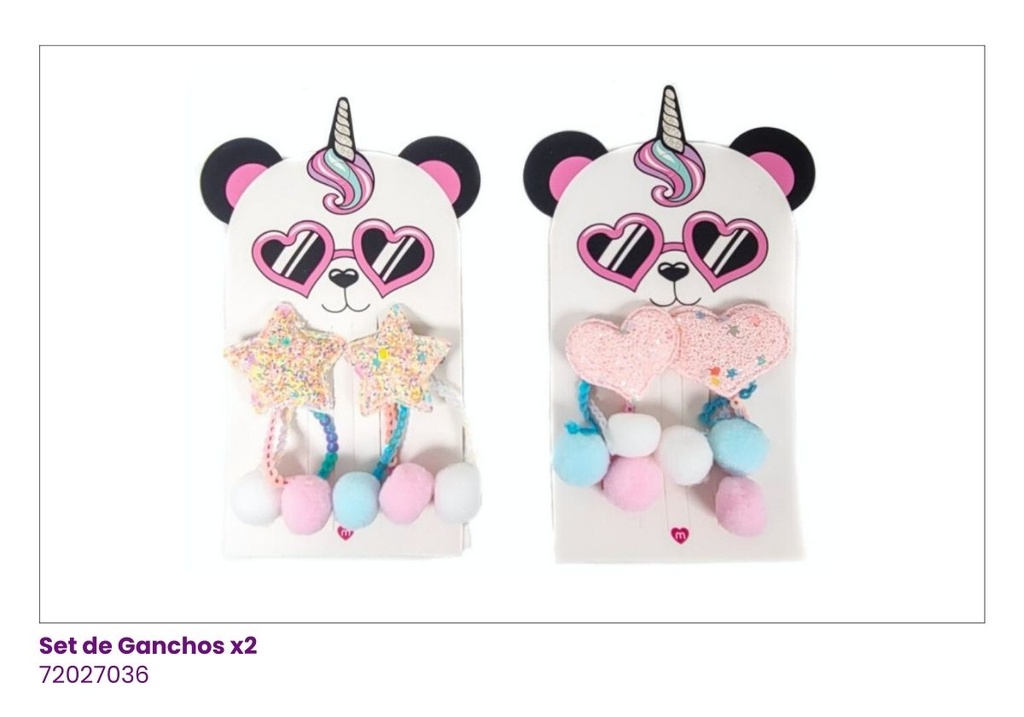 GANCHOS SET DE 2 POMPON