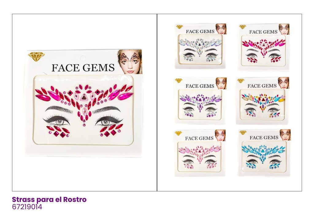 GEMAS FACIALES COLORES