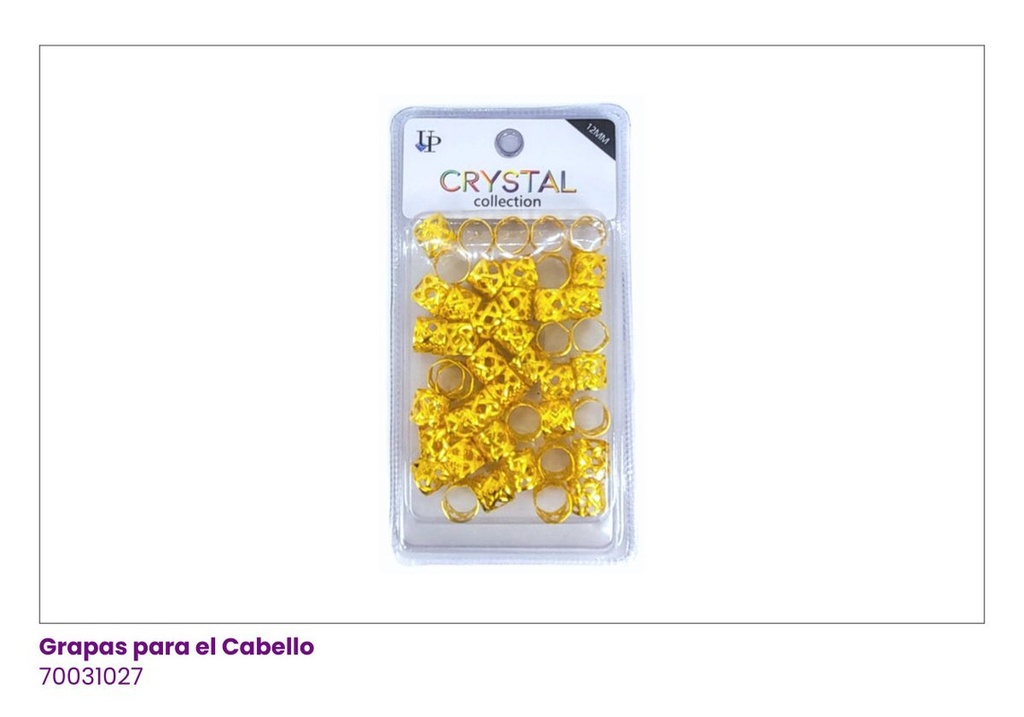 GRAPAS PARA EL CABELLO PLAETADAS Y DORADAS