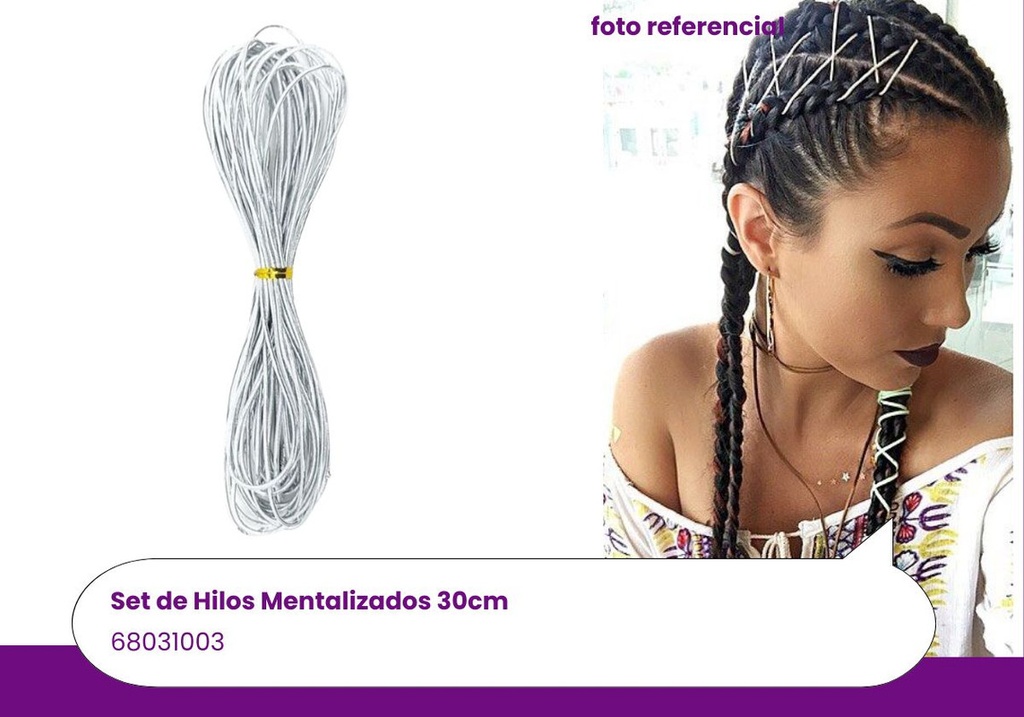 HILOS PARA EL CABELLO DORADO PLATEADO CABELLO