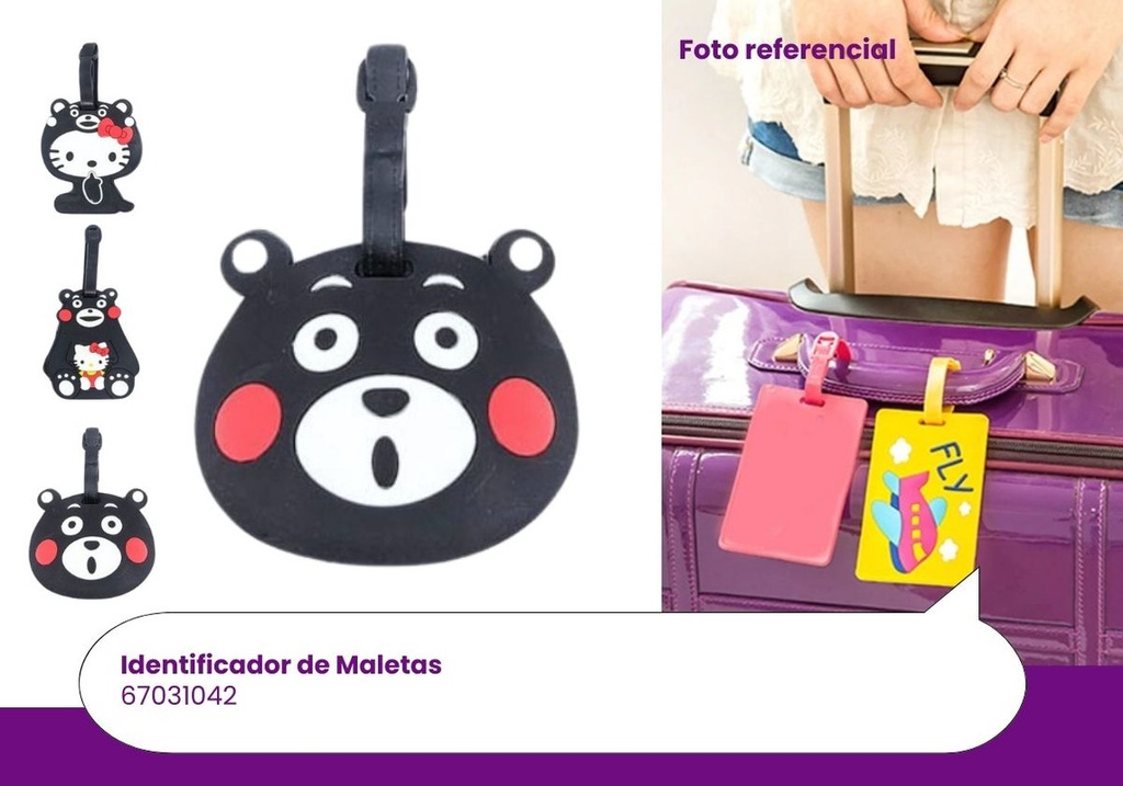 IDENTIFICADORES DE MALETA HELLO KITTY