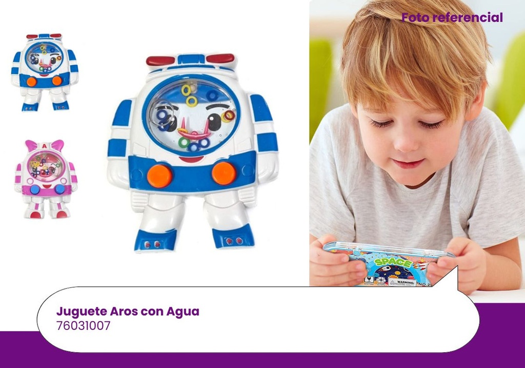 JUGUETES AGUA AROS ASTRONAUTA