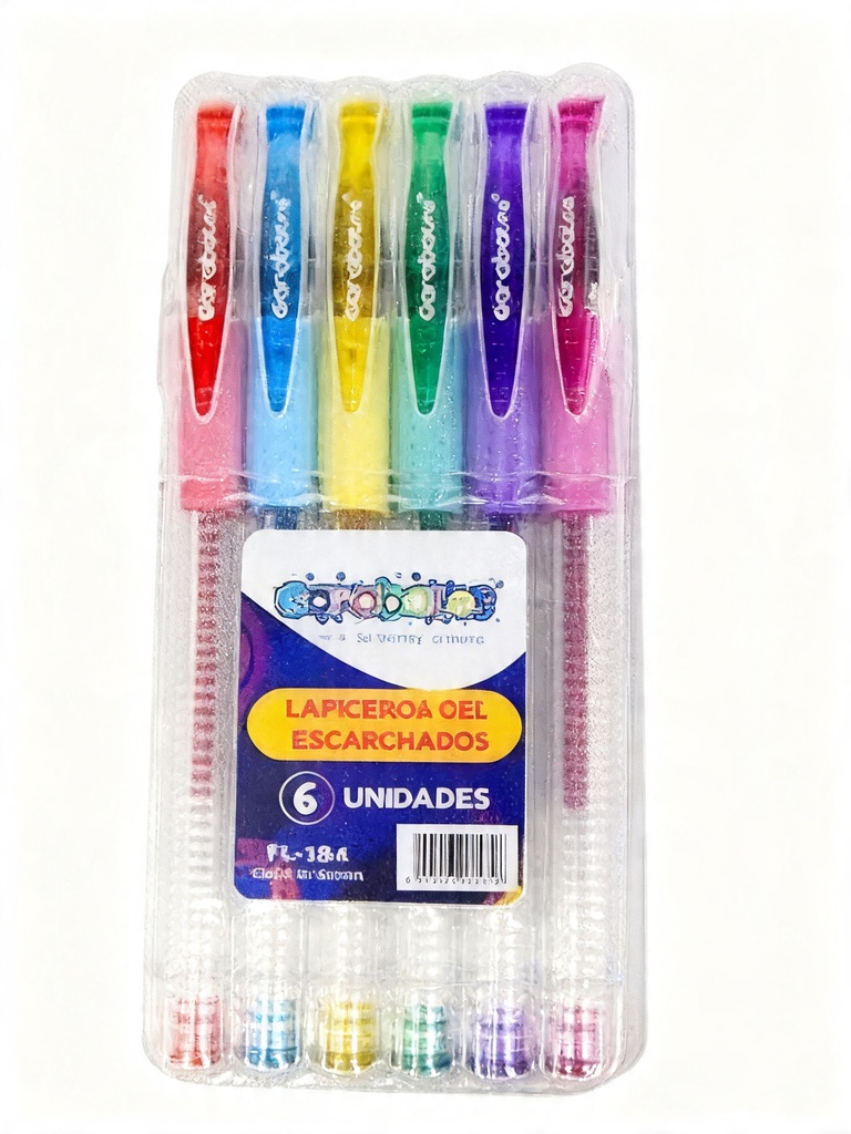 LAPICERO CON ESCARCHA CAJITA *6 PCS