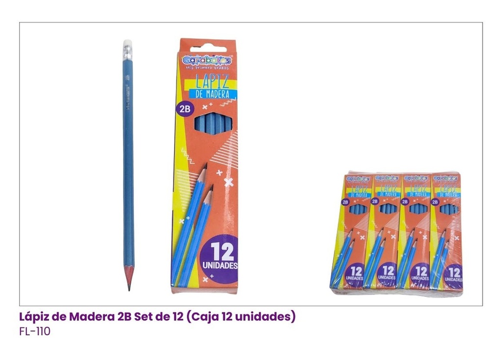 LAPIZ 2B EN CAJITA SET DE 12 PCS BULTO X240