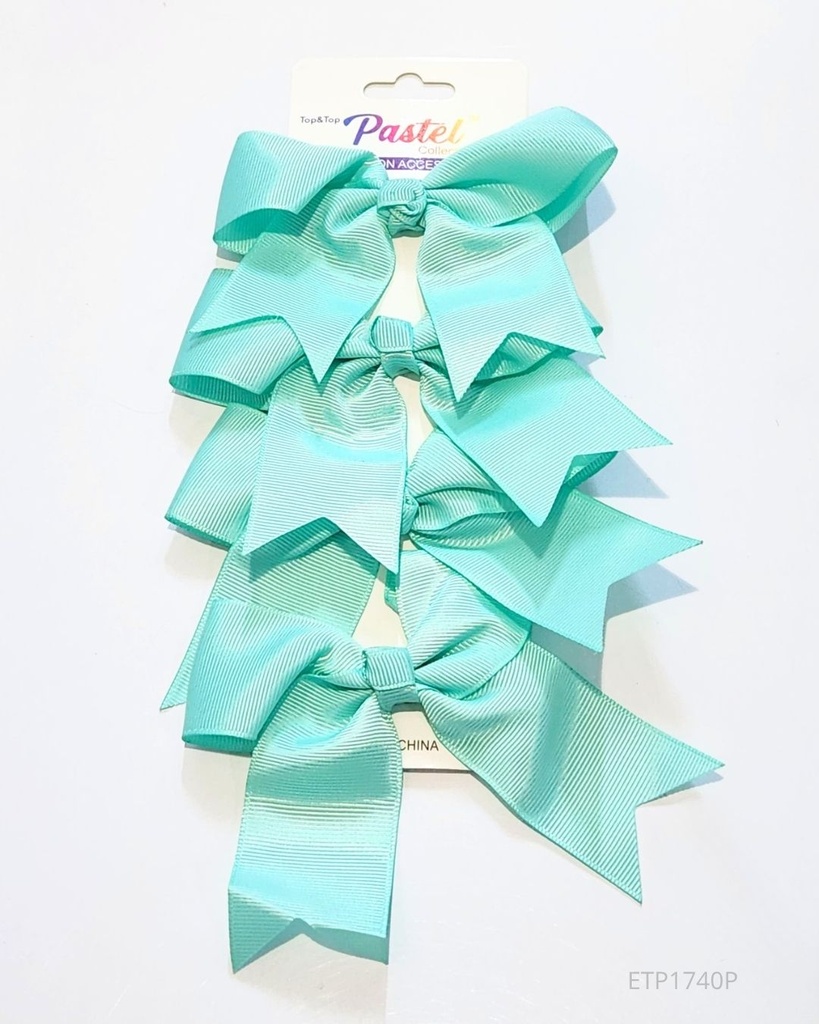 GANCHOS LAZO PASTEL SET DE 4