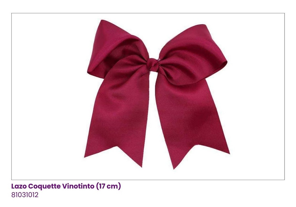 LAZOS COQUETTE VINOTINTO (17CM)