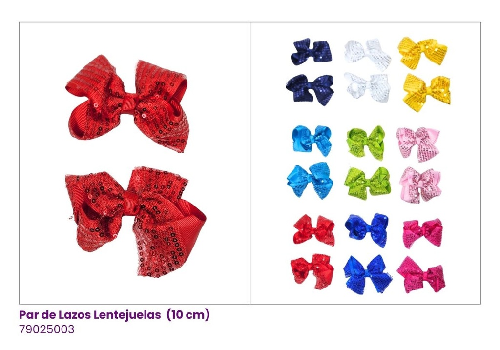 LAZOS PAR LENTEJUELA