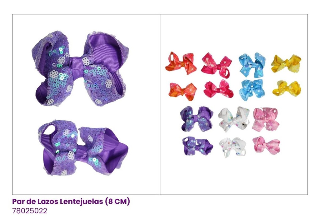 LAZOS PAR LENTEJUELAS PUNTO