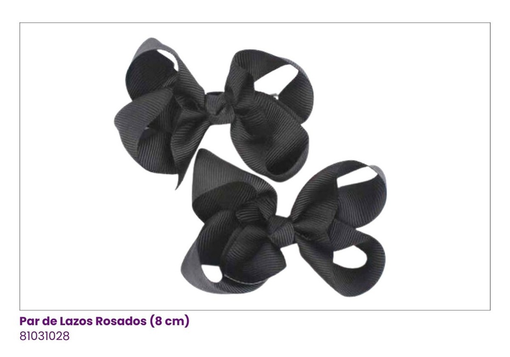 LAZOS PAR NEGROS (8CMS)