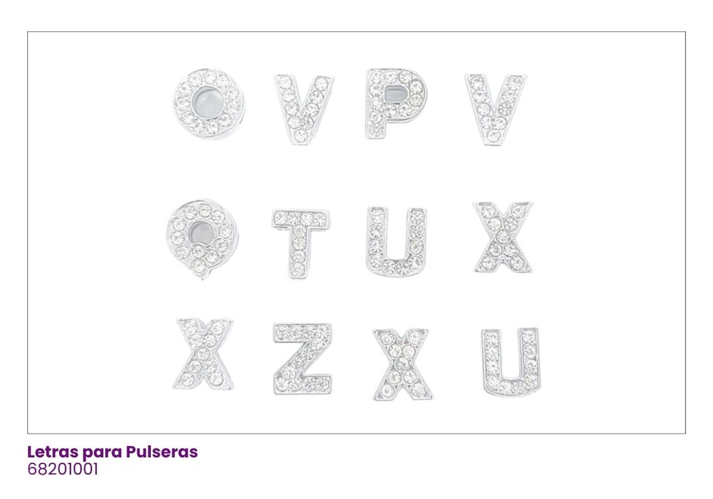 LETRAS BRILLANTE PARA PULSERAS