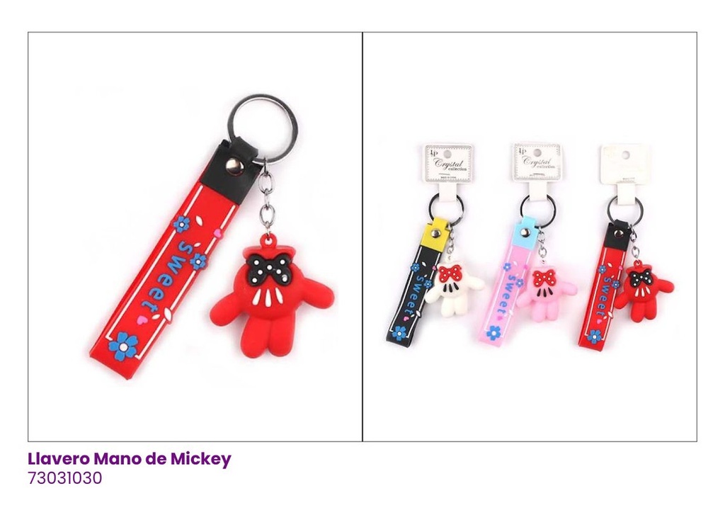LLAVEROS GUANTES DE MICKEY