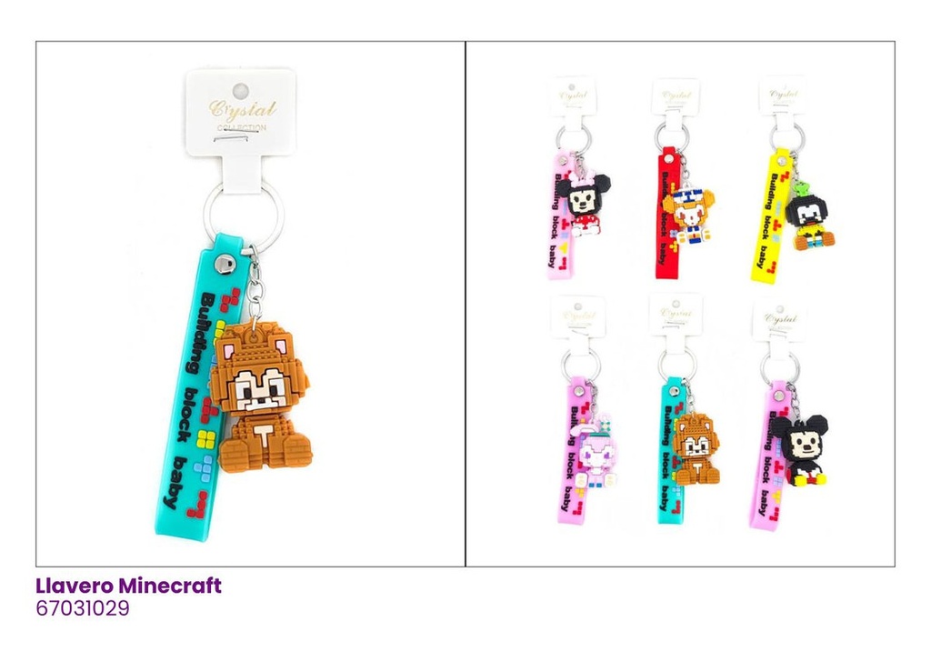 LLAVEROS SILICON MINECRAFT