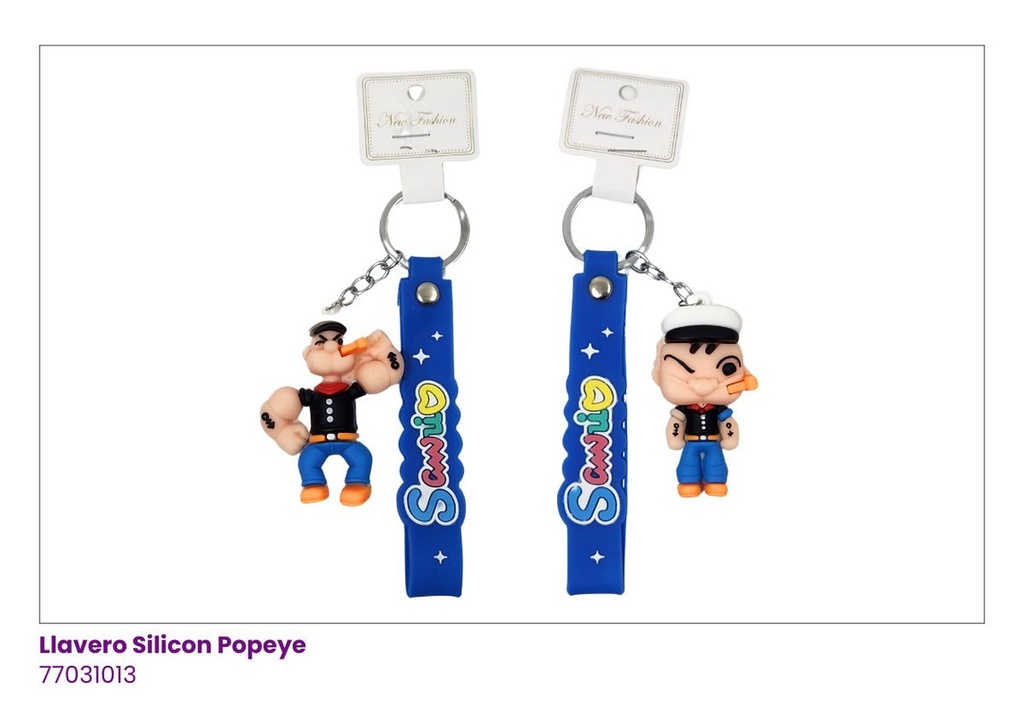 LLAVEROS SILICON POPEYE