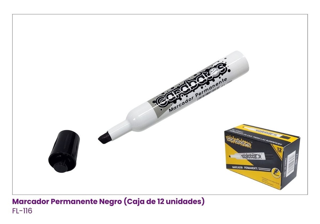 MARCADOR PERMANENTE NEGRO-ROJO