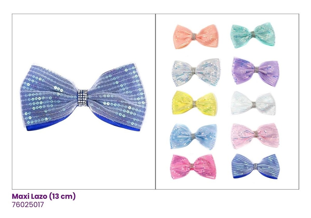 MAXI LAZOS PASTEL LENTEJUELA