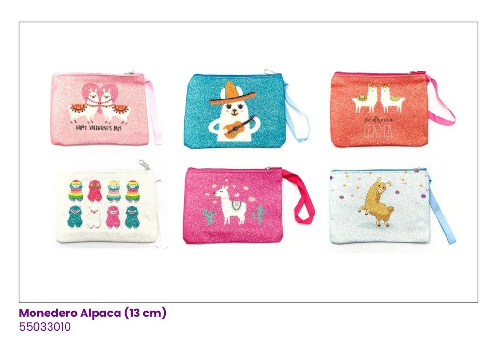 MONEDEROS CUERINA ALPACA ESCARCHADO