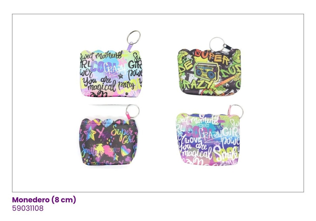 MONEDEROS CUERINA GRAFITI