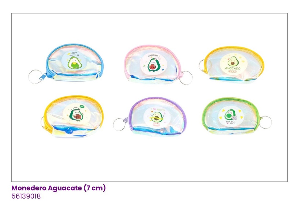 MONEDEROS METALIZADO AGUACATE