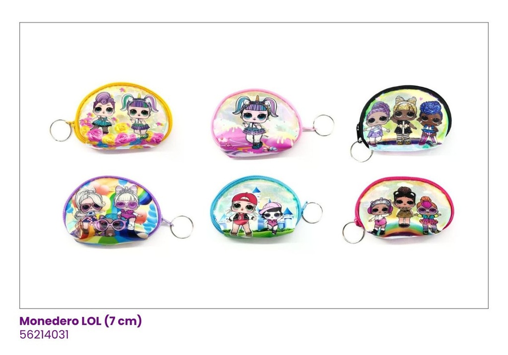 MONEDEROS METALIZADO LOL