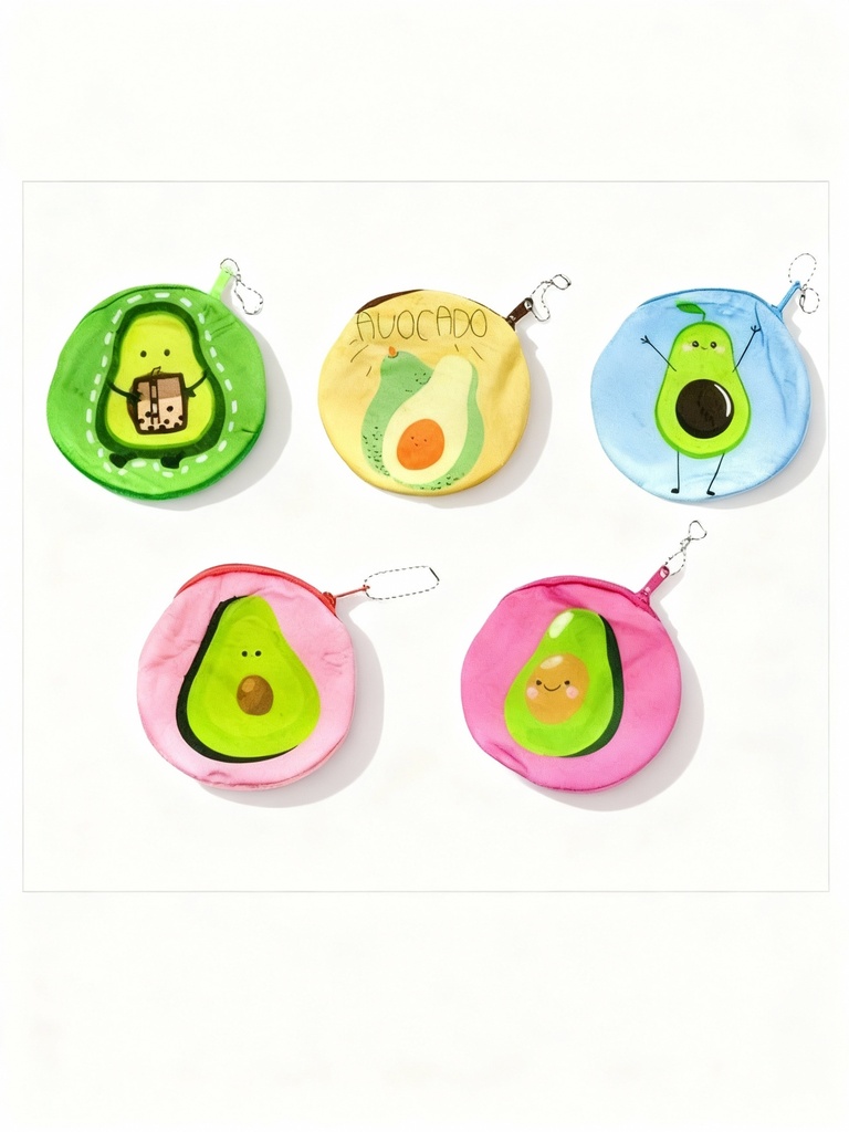 MONEDEROS PELUCHE AGUACATE