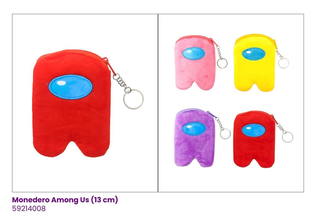 MONEDEROS PELUCHE AMONG US