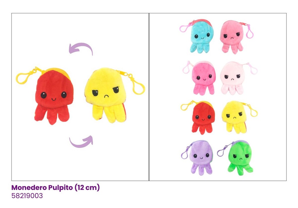 MONEDEROS PULPO REVERSIBLE