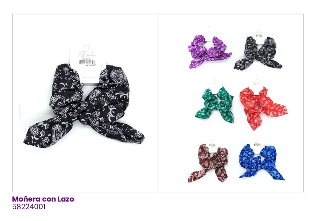 MOÑERAS CON LAZOS ESTAMPADA BACTERIAS