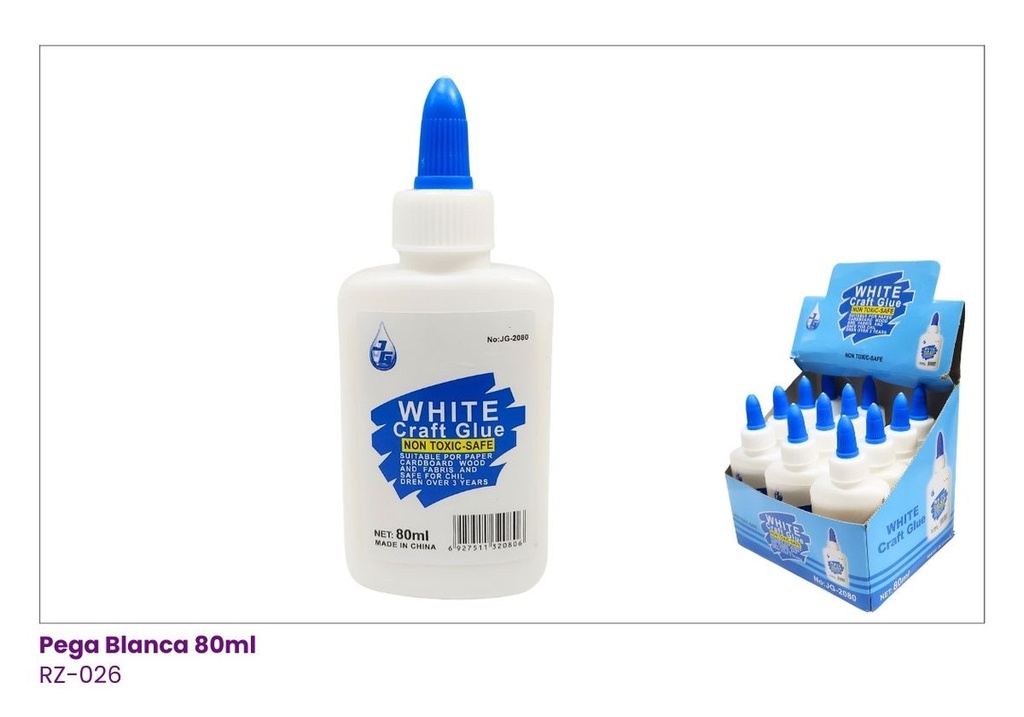 PEGA BLANCA 80ML BULTO X 288