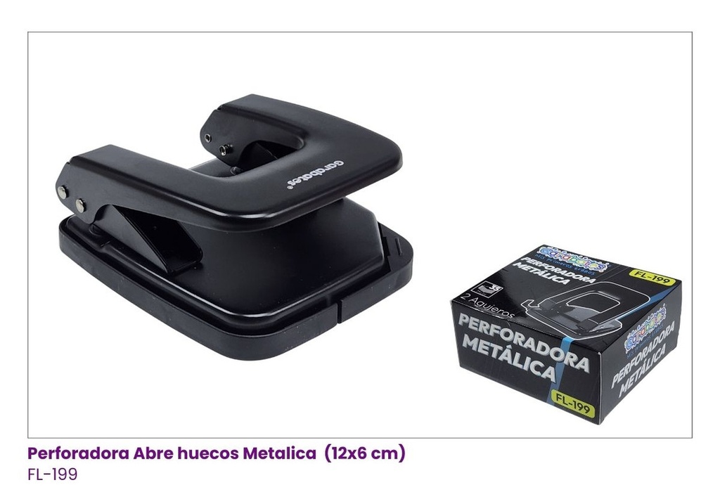 PERFORADORA METALICA ABRE HUECOS  2 ORIFICIOS CON BARRA AJUSTABLE