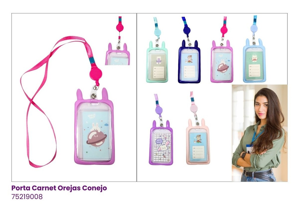 PORTA CARNET OREJAS DE CONEJO
