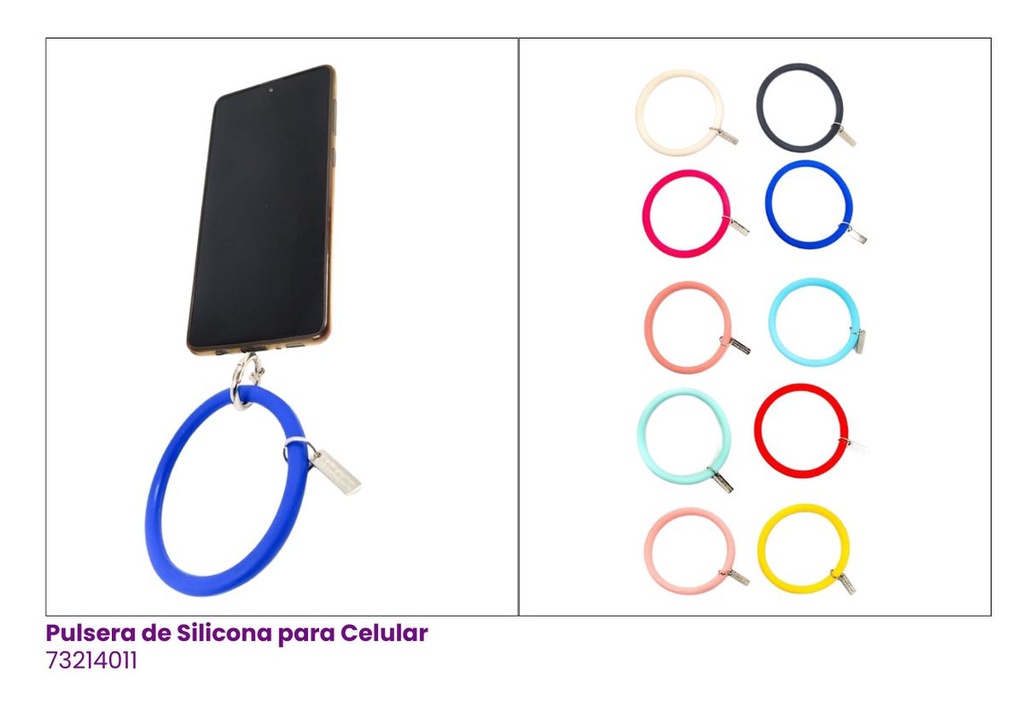 PULSERAS CELULAR SILICON CIRCULO