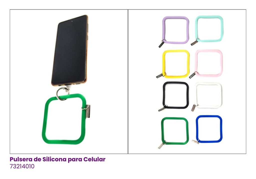 PULSERAS CELULAR SILICONA CUADRADO