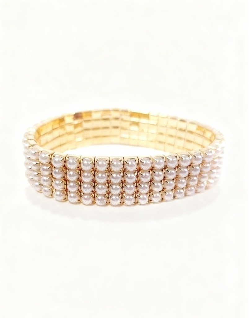 PULSERAS STRASS FANTASIA PERLA