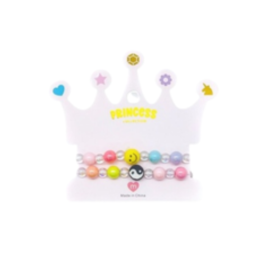 PULSERAS PARA NIÑAS SET DE 2 YIN YANG EMOJI