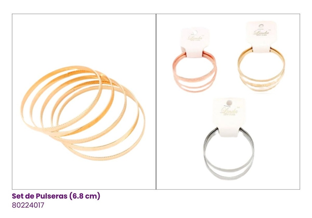 PULSERAS SEMANARIO SET DE 5