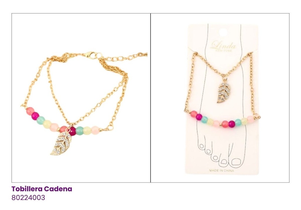 TOBILLERAS FANTASIA HOJA