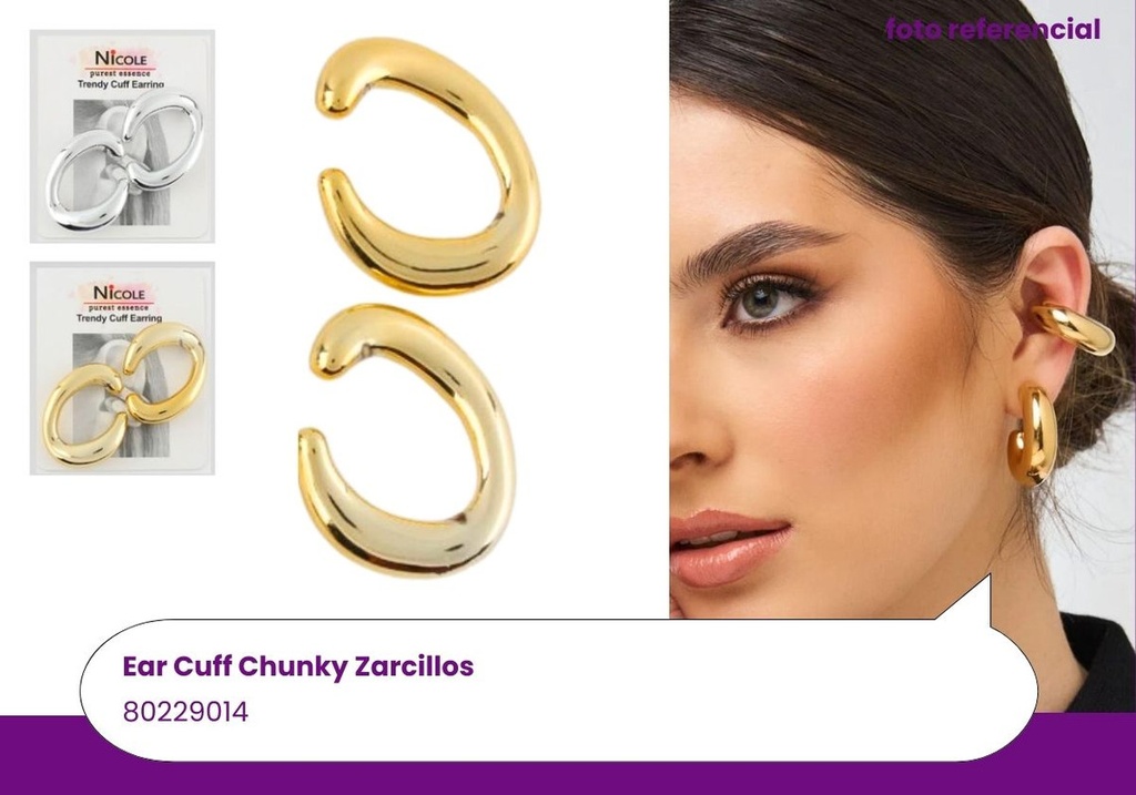 ZARCILLOS EAR CUFF OVALADO
