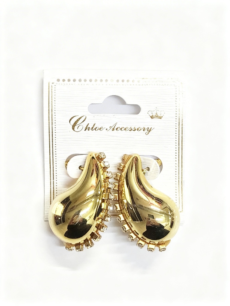 ZARCILLOS CHUNKY GOTAS CON STRASS