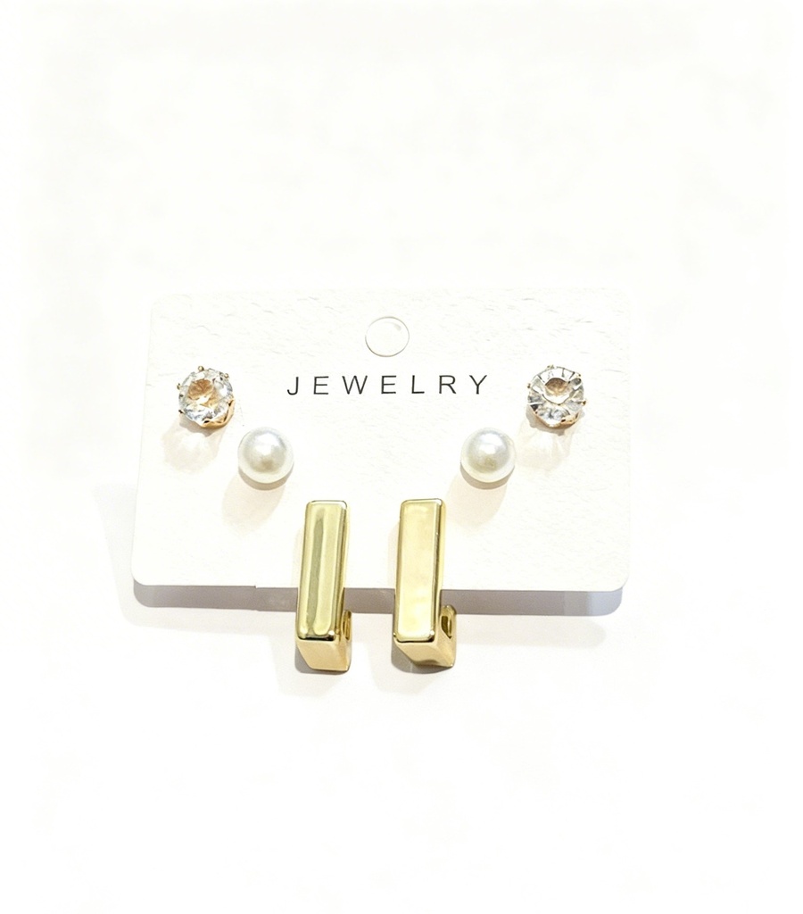 ZARCILLOS SET DE 3 PARES