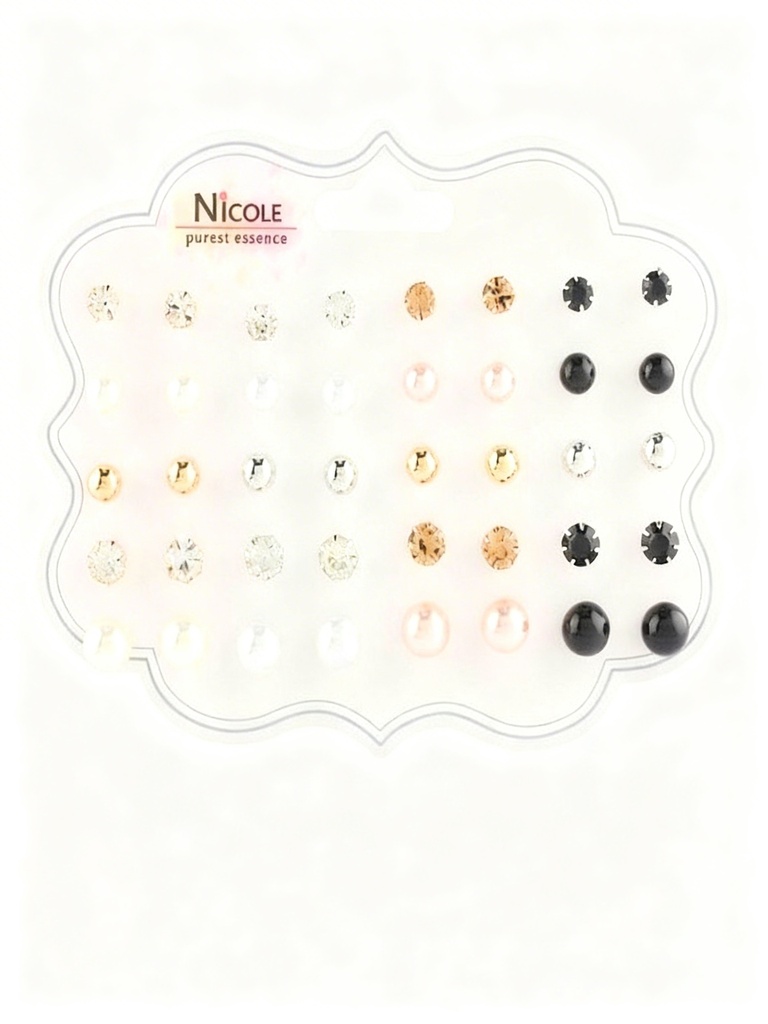 ZARCILLOS TOPITOS SET DE 20 PARES