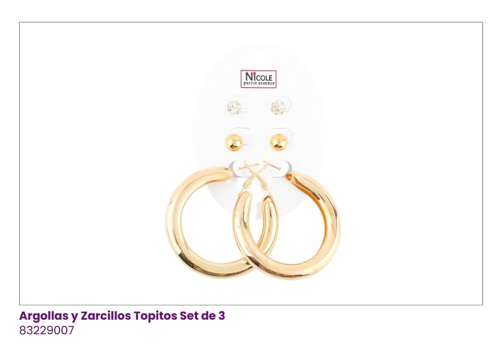 ARGOLLAS TOPITOS SET DE 3